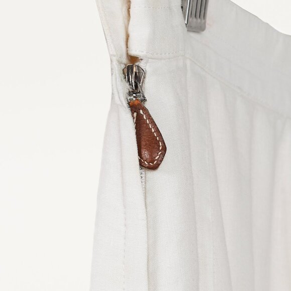 Hermes Vintage White Linen Sailor-Inspired Pant - Picture 7 of 10